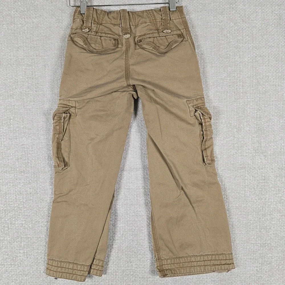 Old Navy Surplus Co Boys 7 Cargo Pants Khaki Beige Zipper Ankle Vintage Y2K 2007